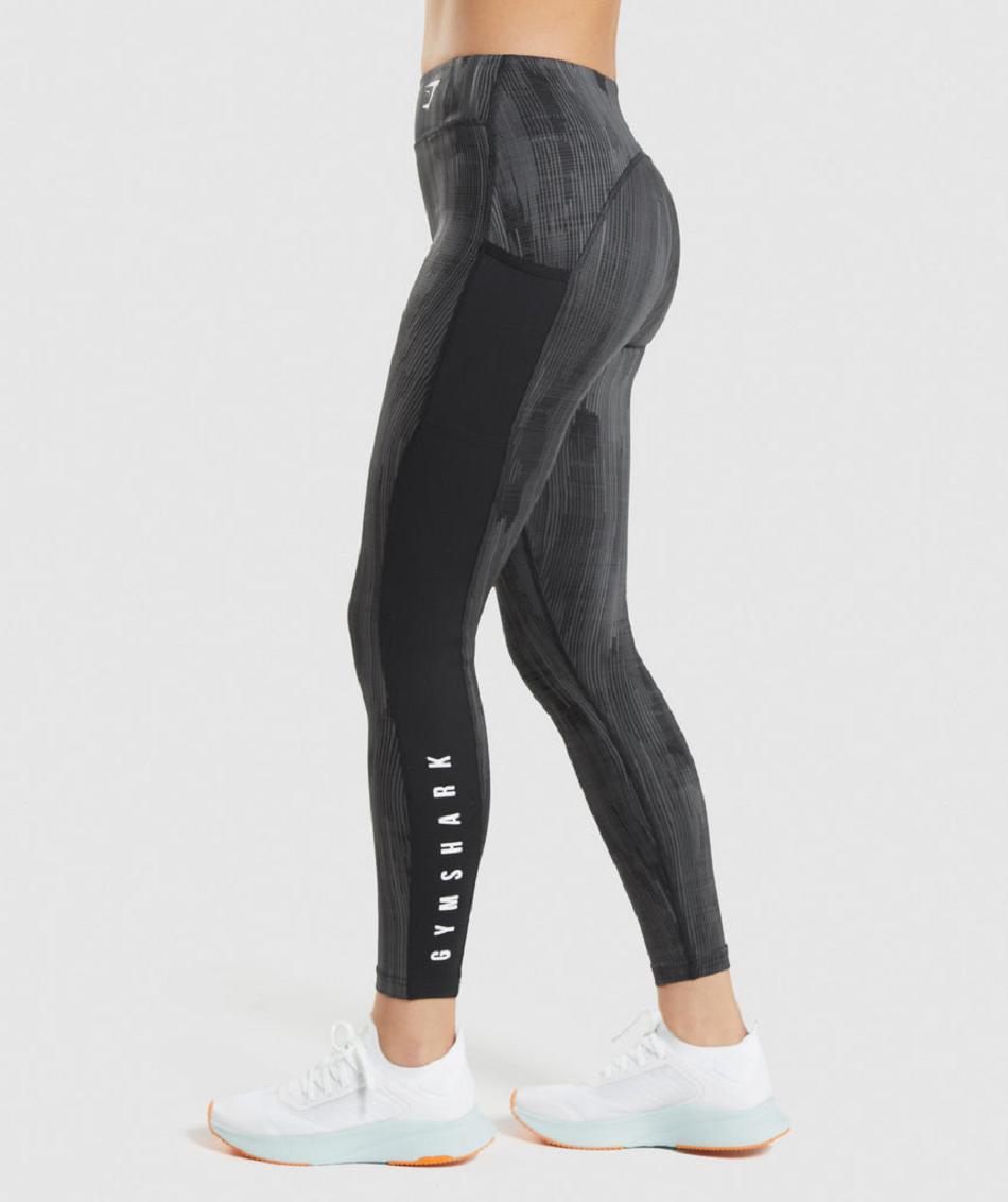 Gymshark Sport Ženske Tajice Crne | HR 3982JPQ